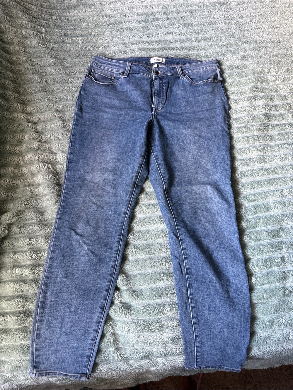 pistola Straight Leg Jeans in Medium Blue Wash